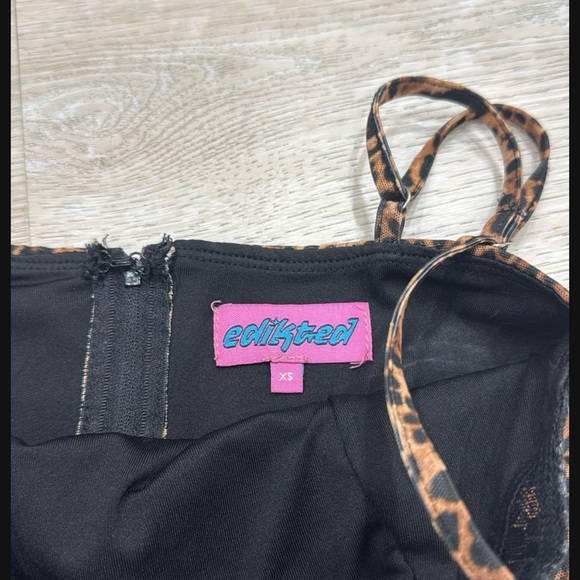 Edikted Brown Animal Print Skirt Set - Picture 3 of 6